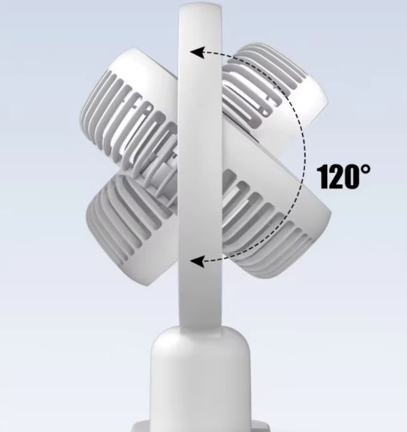 Mini Portable Desk Fan – USB Rechargeable Table Fan with Strong Airflow | Quiet Cooling Fan for Office, Home & Travel