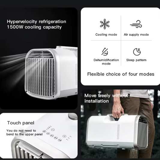 Portable 24V Air Conditioner 1500W – Mini AC Unit for Caravan, RV, Car & Tent | Compact Cooling for Travel & Camping