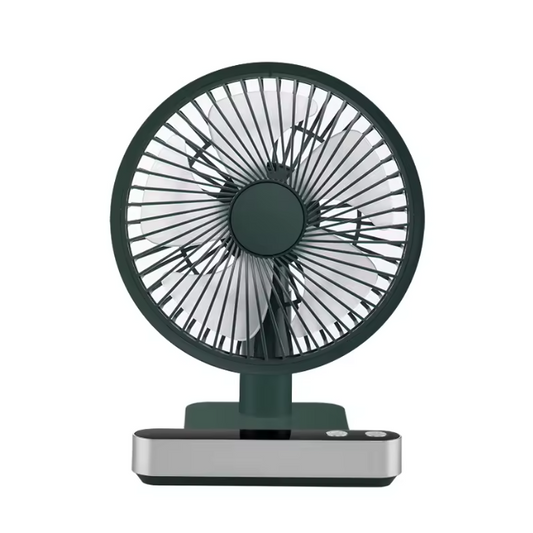 F702 USB Rechargeable Desk Fan – Oscillating Strong Wind Fan with Digital Display | Quiet Portable Cooling for Home & Office