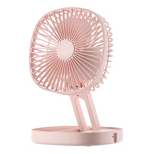 10” Foldable USB Rechargeable Desk Fan – Quiet Portable Cooling Fan with 2000mAh Battery for Home & Office
