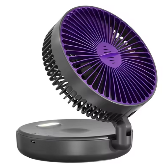 4-in-1 Foldable USB Desk Fan with Warm Night Light – Rechargeable Portable Cooling Fan for Home & Bedroom