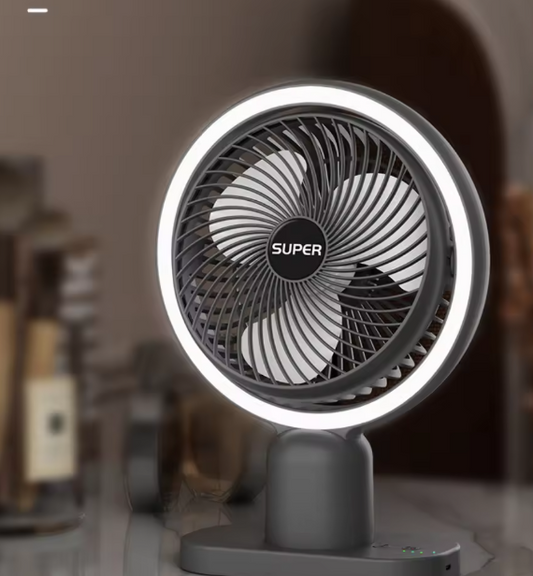 Mini Portable Desk Fan – USB Rechargeable Table Fan with Strong Airflow | Quiet Cooling Fan for Office, Home & Travel