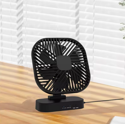 USB Magnetic Desk Fan – 5” Mini Table Fan with 2 Power Options | Quiet Portable Cooling for Office, Students & Travel