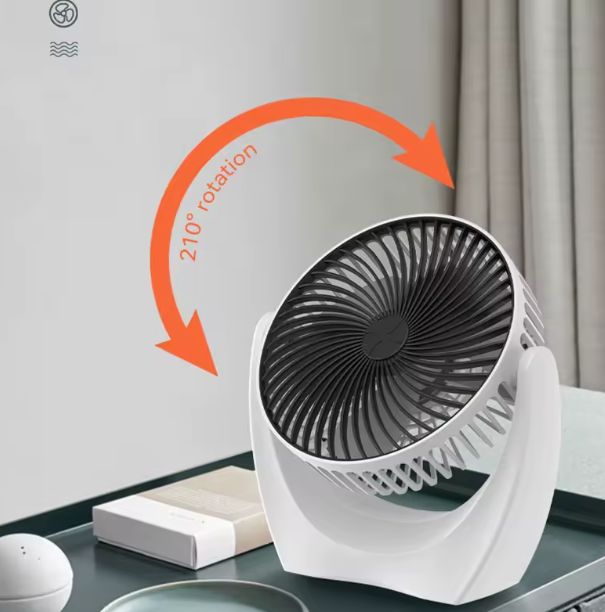 Portable Rechargeable Desk Fan – Quiet Mini Table Fan for Office, Bedroom, Travel | USB Cooling Fan, Compact & Powerful