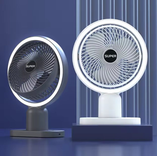 Mini Portable Desk Fan – USB Rechargeable Table Fan with Strong Airflow | Quiet Cooling Fan for Office, Home & Travel
