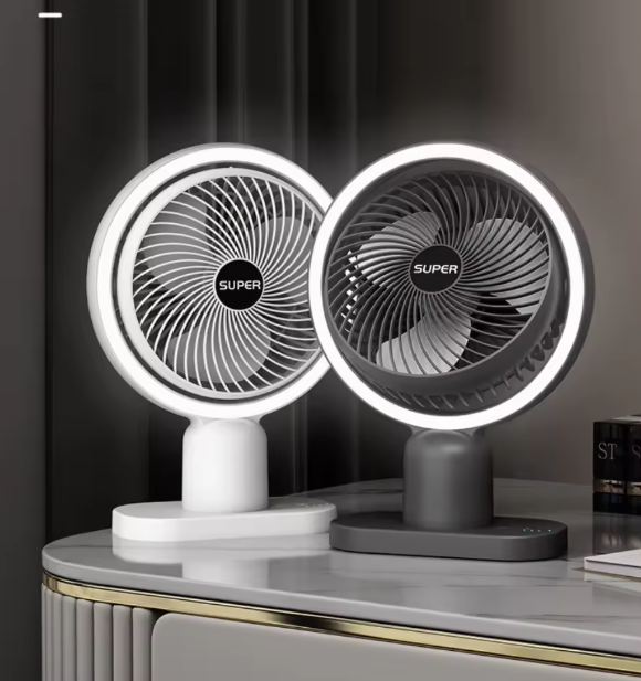 Mini Portable Desk Fan – USB Rechargeable Table Fan with Strong Airflow | Quiet Cooling Fan for Office, Home & Travel