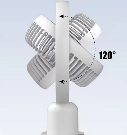 Mini Portable Desk Fan – USB Rechargeable Table Fan with Strong Airflow | Quiet Cooling Fan for Office, Home & Travel