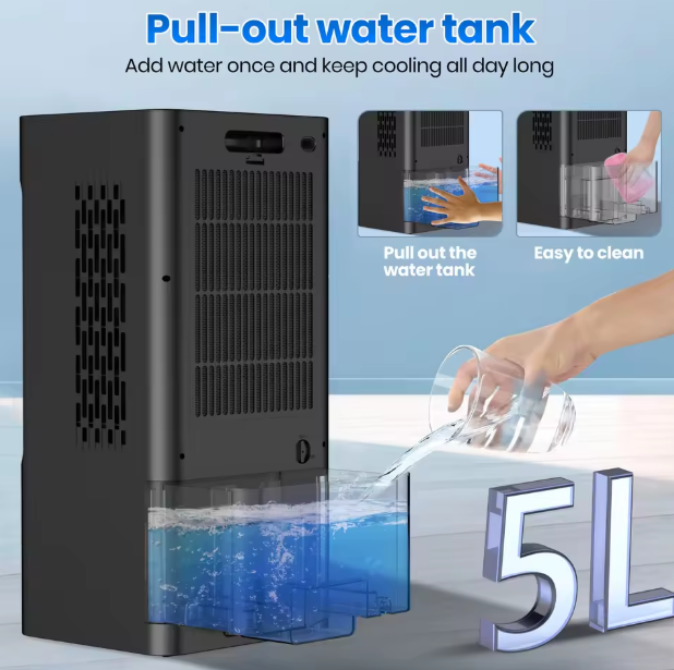 Portable Evaporative Air Cooler – Cooling Fan for Home, Office & Bedroom | Energy Efficient AC Alternative with Water Cooling