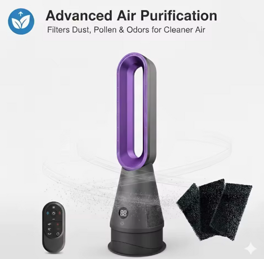 3-in-1 Bladeless Tower Fan & Heater