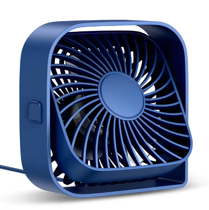 USB Mini Desk Fan – Super Quiet 3-Speed Cooling Fan | Compact Desktop Airflow for Office, Bedroom & Dorm
