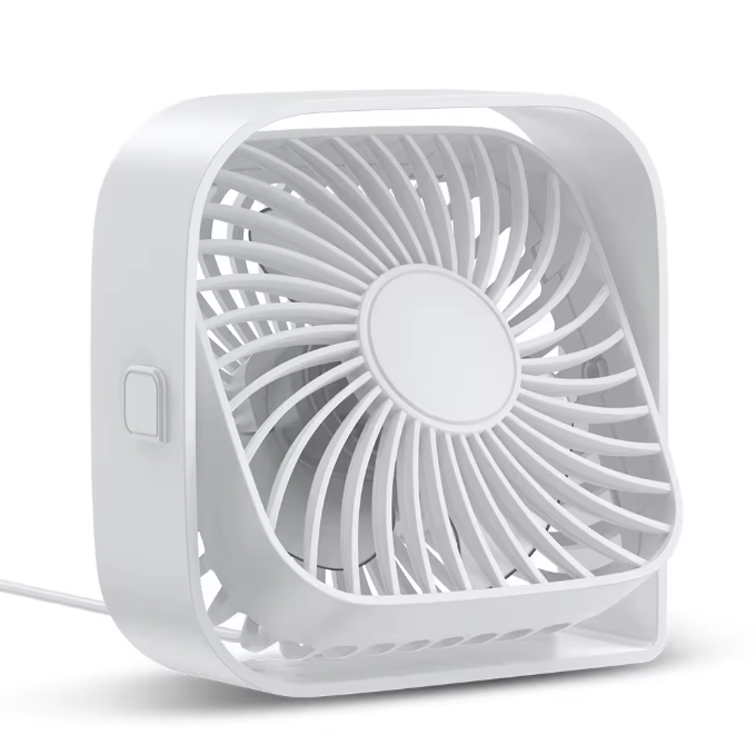 USB Mini Desk Fan – Super Quiet 3-Speed Cooling Fan | Compact Desktop Airflow for Office, Bedroom & Dorm