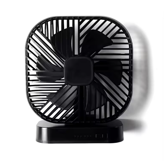 USB Magnetic Desk Fan – 5” Mini Table Fan with 2 Power Options | Quiet Portable Cooling for Office, Students & Travel