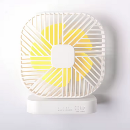 USB Magnetic Desk Fan – 5” Mini Table Fan with 2 Power Options | Quiet Portable Cooling for Office, Students & Travel