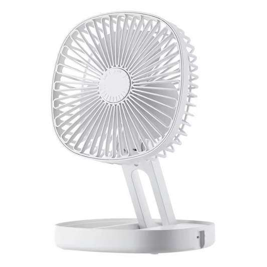 10” Foldable USB Rechargeable Desk Fan – Quiet Portable Cooling Fan with 2000mAh Battery for Home & Office