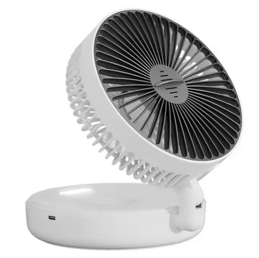 4-in-1 Foldable USB Desk Fan with Warm Night Light – Rechargeable Portable Cooling Fan for Home & Bedroom